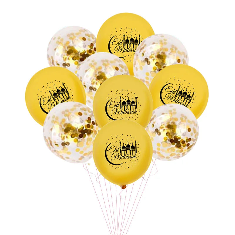 Islam Al Adha Eid Mubarak Banner Bunting Balloons 2022  Kareem Ramadan Decoration For Home Islam Muslim Event Party Supplies