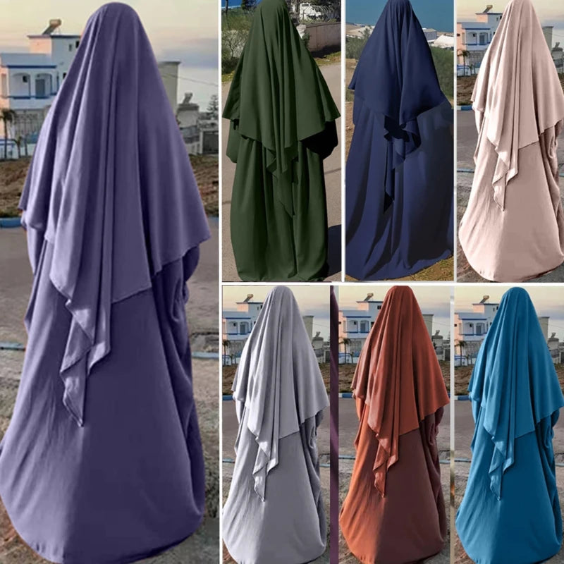 Garment Long Khimar Women Hijab Sleeveless Tops Abaya Jilbab Niqab Hijab