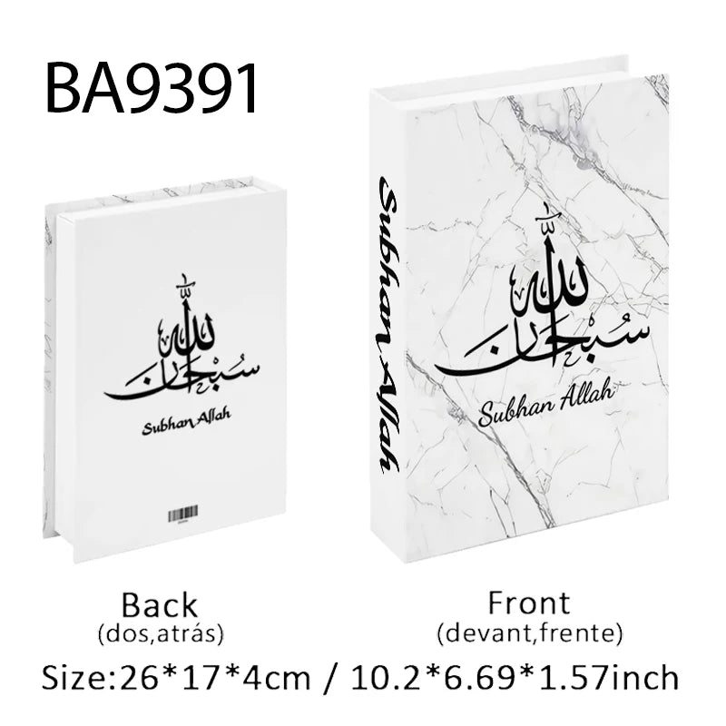 Islam Luxury Fake Book Storage Box Islamic Kaaba Mosque Decorative Books Home Decor Coffee Table Bedroom Interior Decoration