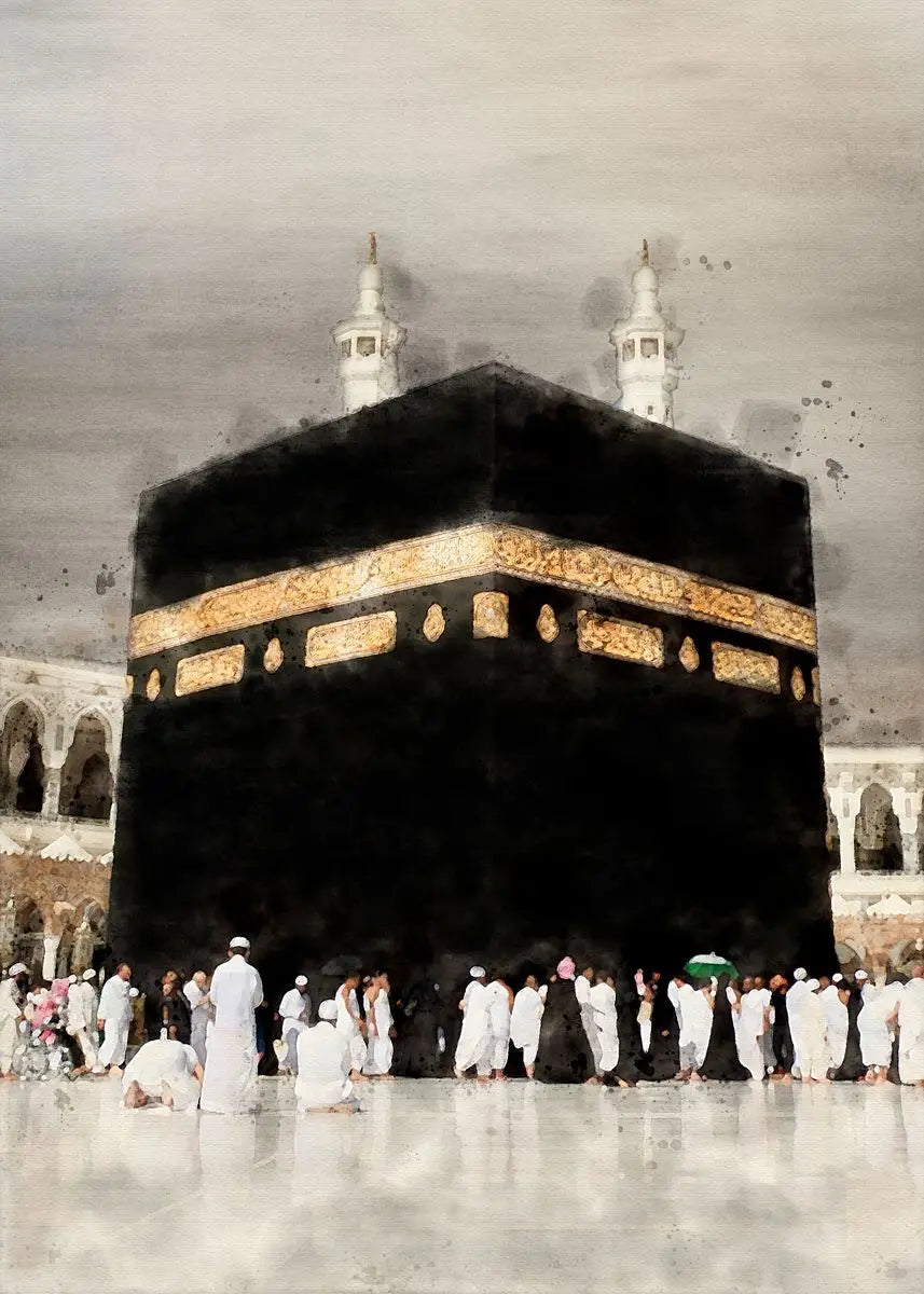 Islamic Masjid Mosque Allah Mecca Medina Kaaba Sacred Place Posters Canvas Painting Print Wall Art Pictures Living Room Decor