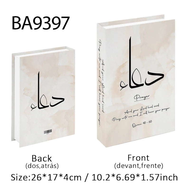 Islam Luxury Fake Book Storage Box Islamic Kaaba Mosque Decorative Books Home Decor Coffee Table Bedroom Interior Decoration
