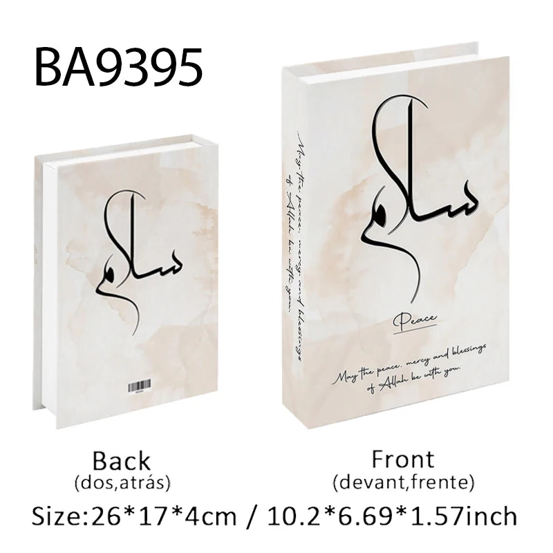 Islam Luxury Fake Book Storage Box Islamic Kaaba Mosque Decorative Books Home Decor Coffee Table Bedroom Interior Decoration