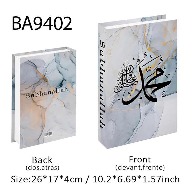 Islam Luxury Fake Book Storage Box Islamic Kaaba Mosque Decorative Books Home Decor Coffee Table Bedroom Interior Decoration