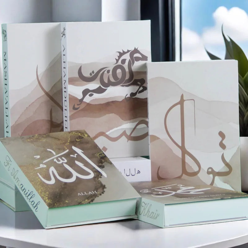 Islam Luxury Fake Book Storage Box Islamic Kaaba Mosque Decorative Books Home Decor Coffee Table Bedroom Interior Decoration