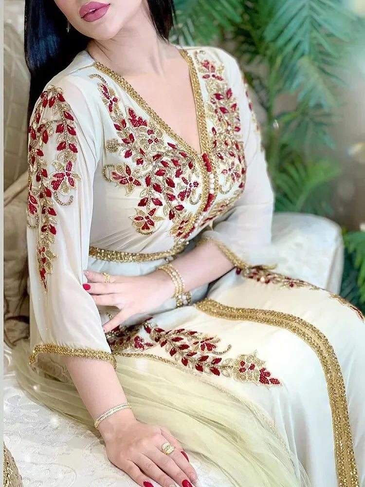 Luxury  Dress for Women  Abaya Evening Party Jalabiya Marocain Clothes 2025