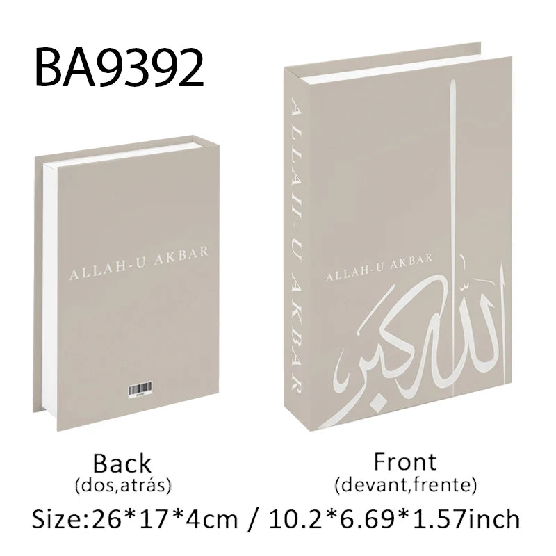 Islam Luxury Fake Book Storage Box Islamic Kaaba Mosque Decorative Books Home Decor Coffee Table Bedroom Interior Decoration
