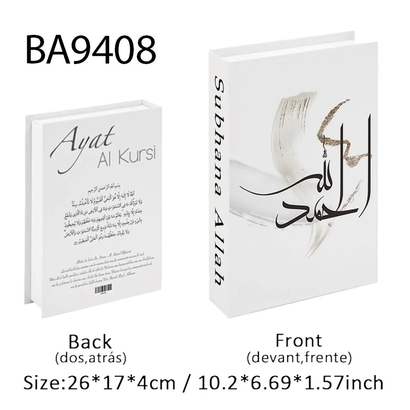 Islam Luxury Fake Book Storage Box Islamic Kaaba Mosque Decorative Books Home Decor Coffee Table Bedroom Interior Decoration