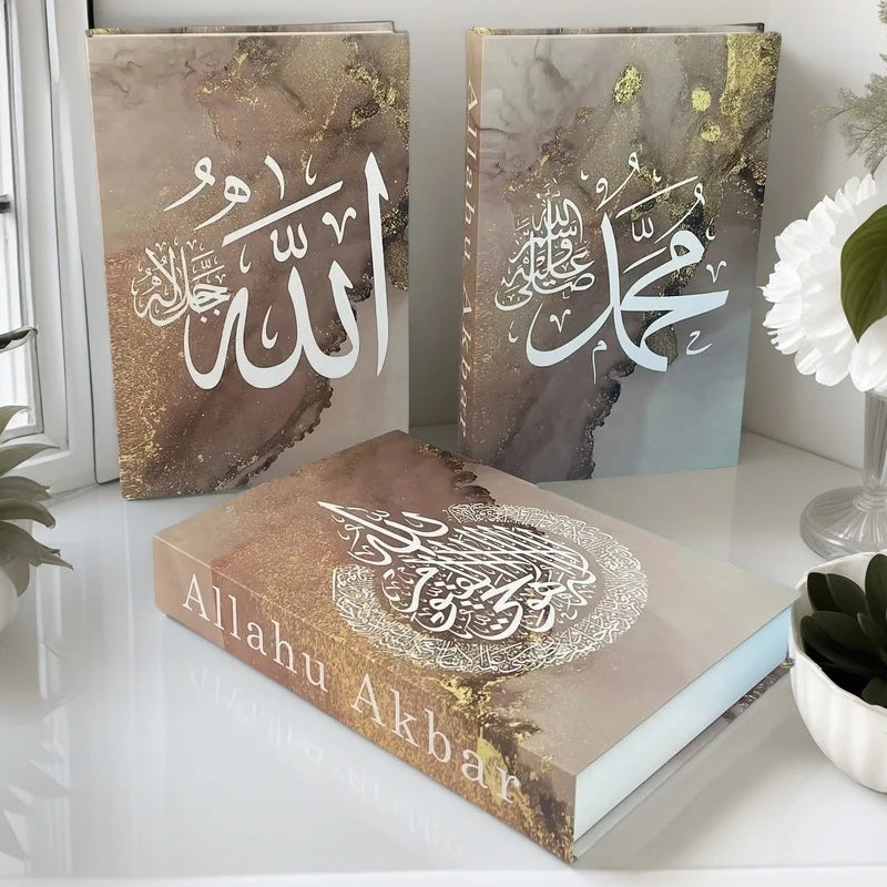 Islam Luxury Fake Book Storage Box Islamic Kaaba Mosque Decorative Books Home Decor Coffee Table Bedroom Interior Decoration