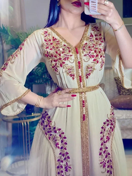 Luxury  Dress for Women  Abaya Evening Party Jalabiya Marocain Clothes 2025