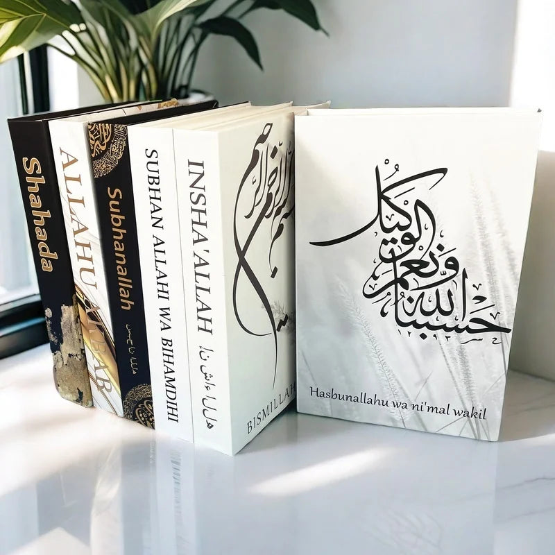 Islam Luxury Fake Book Storage Box Islamic Kaaba Mosque Decorative Books Home Decor Coffee Table Bedroom Interior Decoration