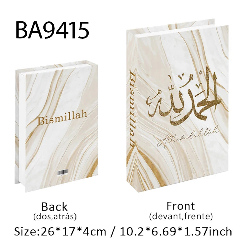 Islam Luxury Fake Book Storage Box Islamic Kaaba Mosque Decorative Books Home Decor Coffee Table Bedroom Interior Decoration