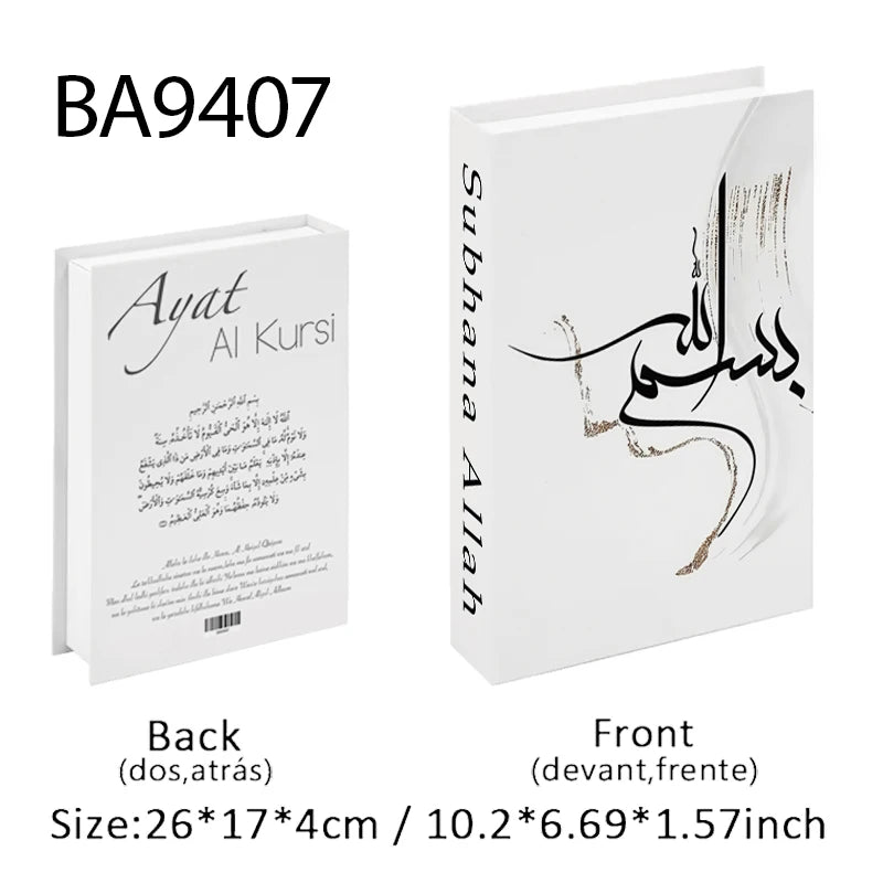 Islam Luxury Fake Book Storage Box Islamic Kaaba Mosque Decorative Books Home Decor Coffee Table Bedroom Interior Decoration