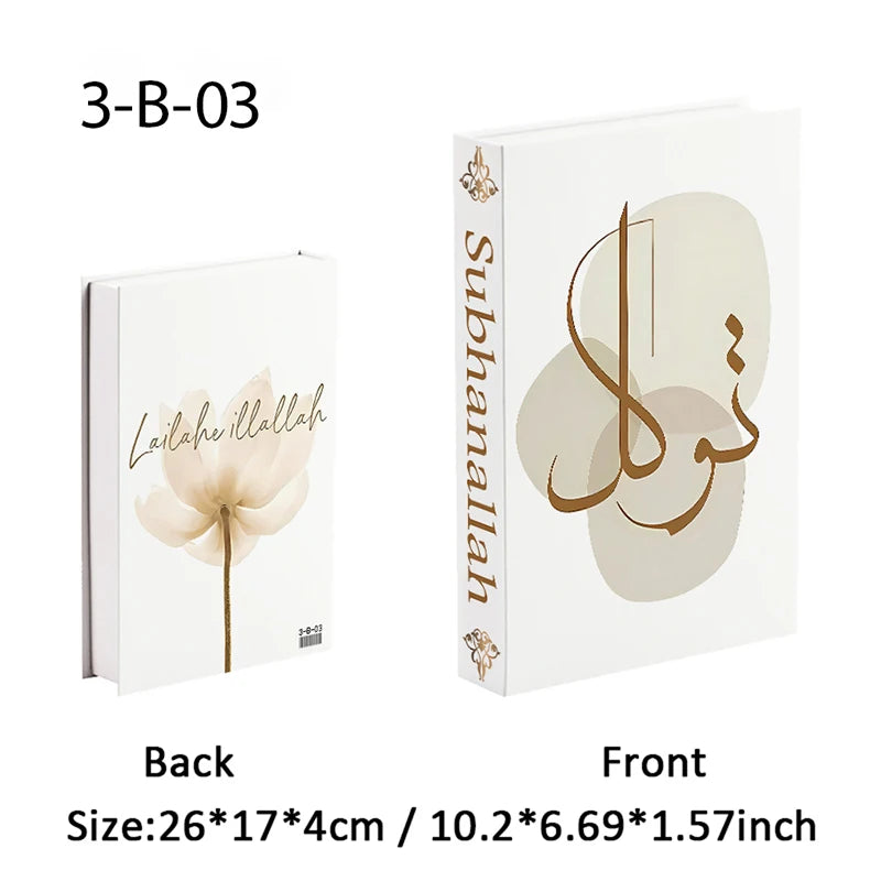 Islam Luxury Fake Book Storage Box Islamic Kaaba Mosque Decorative Books Home Decor Coffee Table Bedroom Interior Decoration