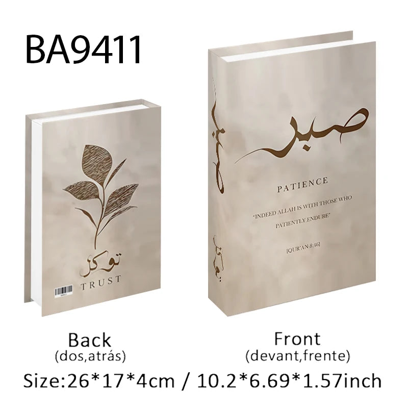 Islam Luxury Fake Book Storage Box Islamic Kaaba Mosque Decorative Books Home Decor Coffee Table Bedroom Interior Decoration