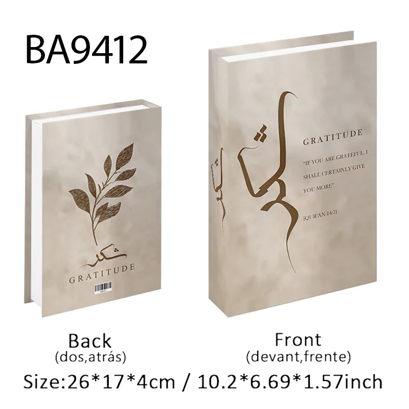 Islam Luxury Fake Book Storage Box Islamic Kaaba Mosque Decorative Books Home Decor Coffee Table Bedroom Interior Decoration