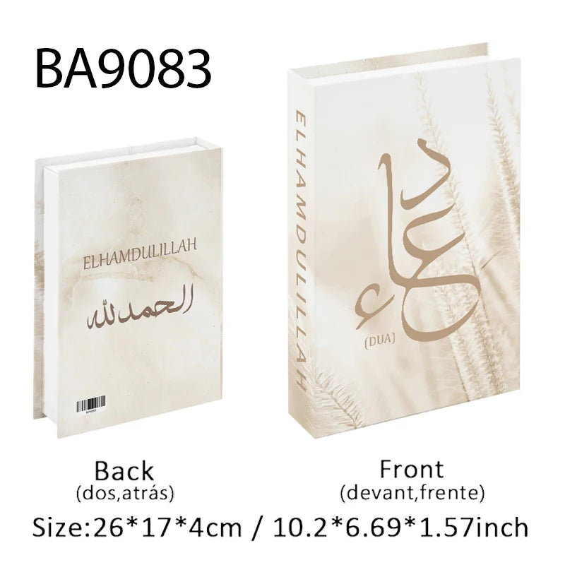 Islam Luxury Fake Book Storage Box Islamic Kaaba Mosque Decorative Books Home Decor Coffee Table Bedroom Interior Decoration