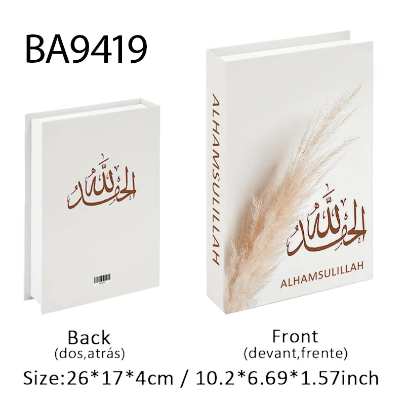 Islam Luxury Fake Book Storage Box Islamic Kaaba Mosque Decorative Books Home Decor Coffee Table Bedroom Interior Decoration