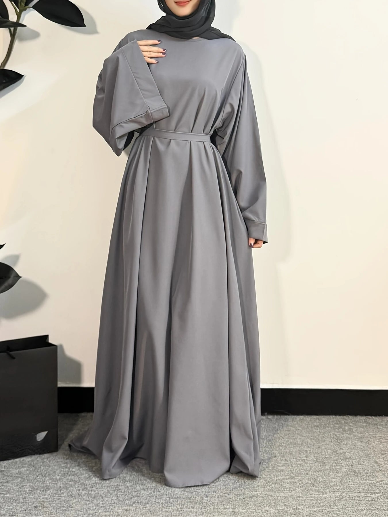 Abayas Women Kaftans  Dress With Belt Full Sleeve Clothing Women  Dubai Robe Dresses 2025
