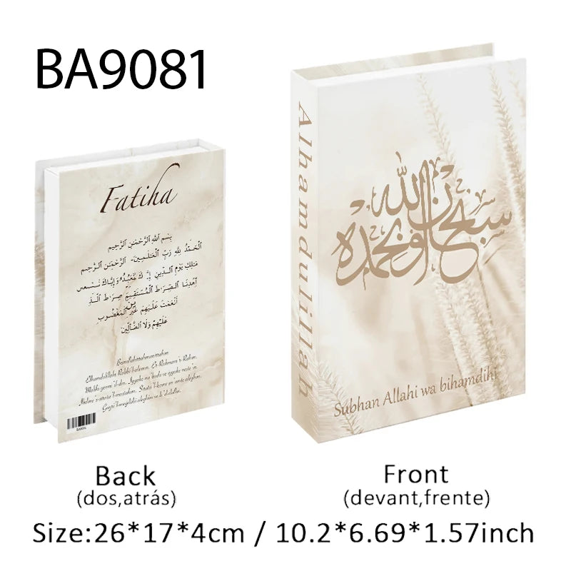 Islam Luxury Fake Book Storage Box Islamic Kaaba Mosque Decorative Books Home Decor Coffee Table Bedroom Interior Decoration