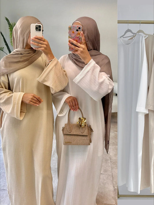 Abaya for Women Corduroy Dress 2025  Dresses Jalabiya Long Robe Dubai Kaftan