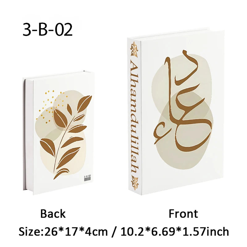 Islam Luxury Fake Book Storage Box Islamic Kaaba Mosque Decorative Books Home Decor Coffee Table Bedroom Interior Decoration