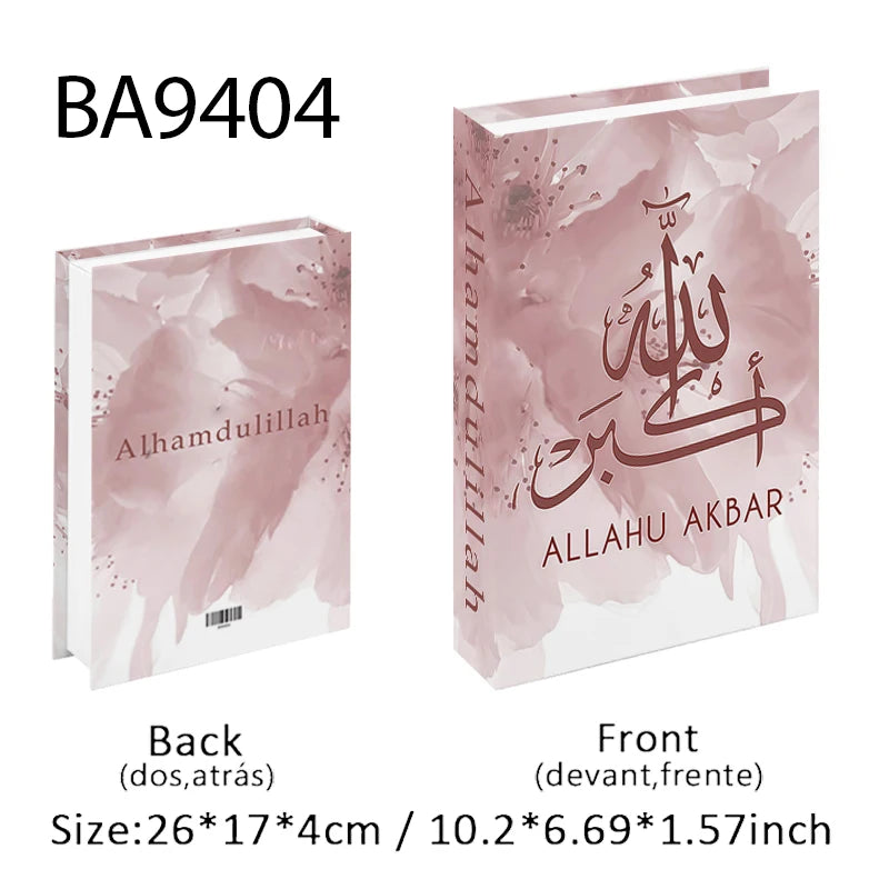 Islam Luxury Fake Book Storage Box Islamic Kaaba Mosque Decorative Books Home Decor Coffee Table Bedroom Interior Decoration