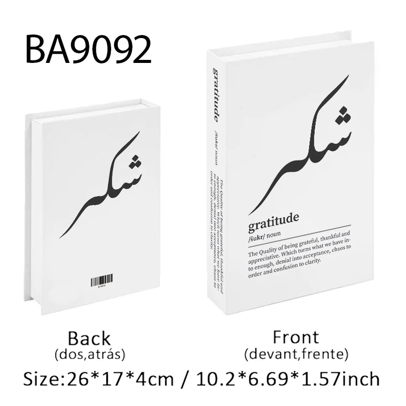 Islam Luxury Fake Book Storage Box Islamic Kaaba Mosque Decorative Books Home Decor Coffee Table Bedroom Interior Decoration
