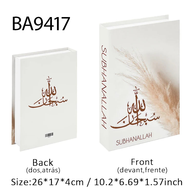 Islam Luxury Fake Book Storage Box Islamic Kaaba Mosque Decorative Books Home Decor Coffee Table Bedroom Interior Decoration