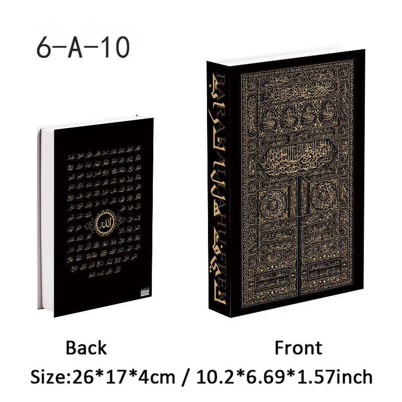 Islam Luxury Fake Book Storage Box Islamic Kaaba Mosque Decorative Books Home Decor Coffee Table Bedroom Interior Decoration