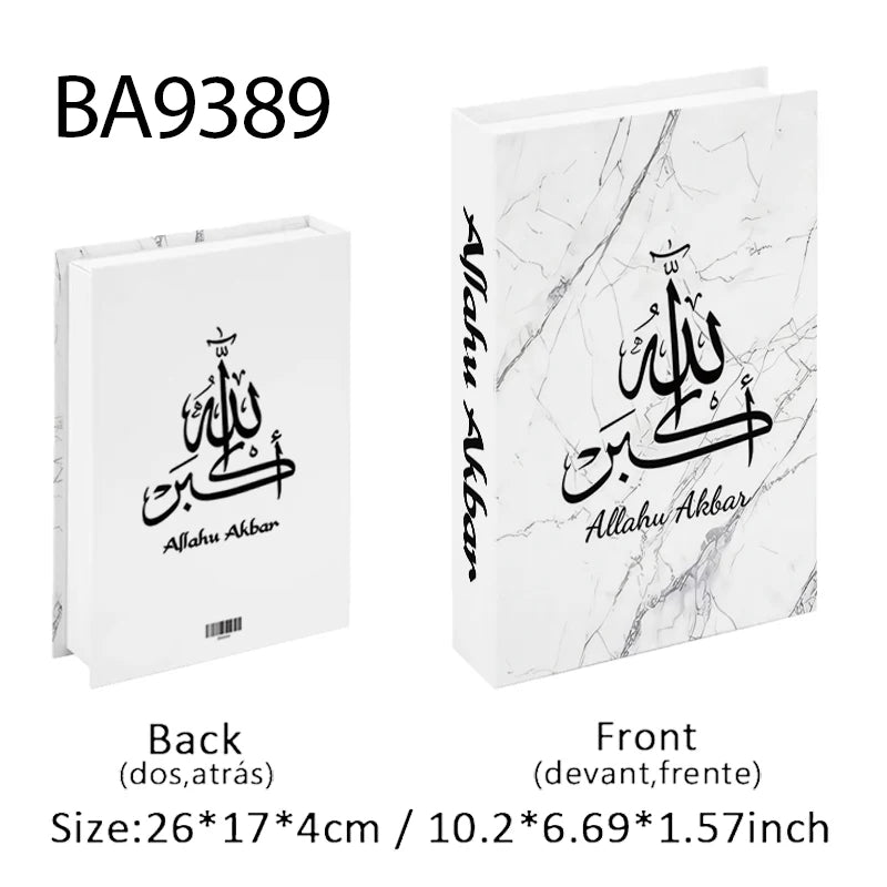 Islam Luxury Fake Book Storage Box Islamic Kaaba Mosque Decorative Books Home Decor Coffee Table Bedroom Interior Decoration