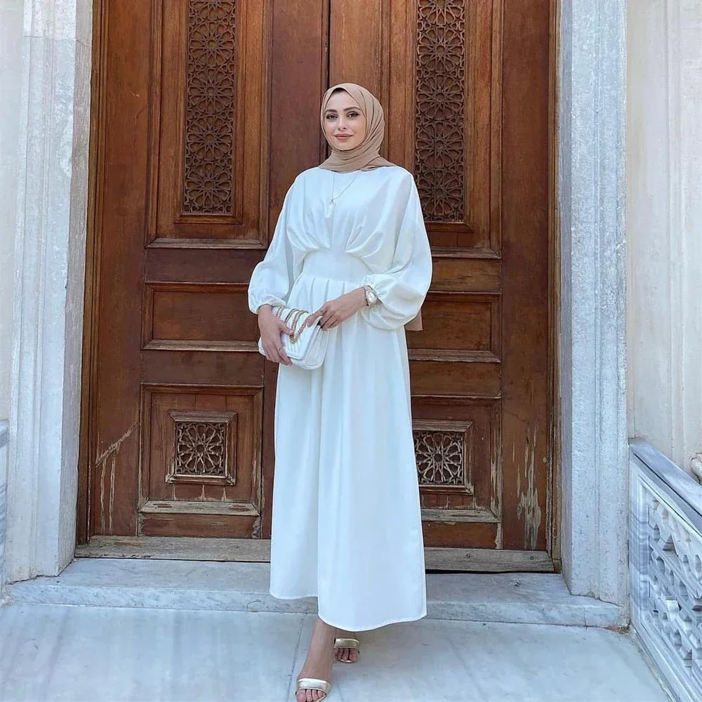 Linen Abaya Dubai  Modest Dress Kaftan Prayer Clothes For Women Kebaya Robe  Femme 2025