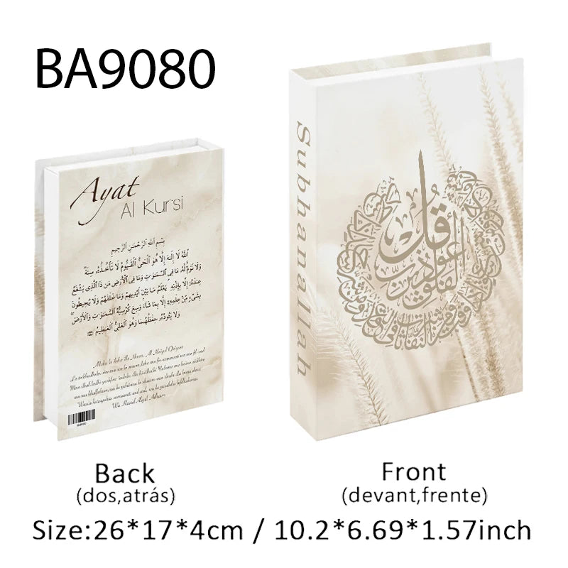 Islam Luxury Fake Book Storage Box Islamic Kaaba Mosque Decorative Books Home Decor Coffee Table Bedroom Interior Decoration