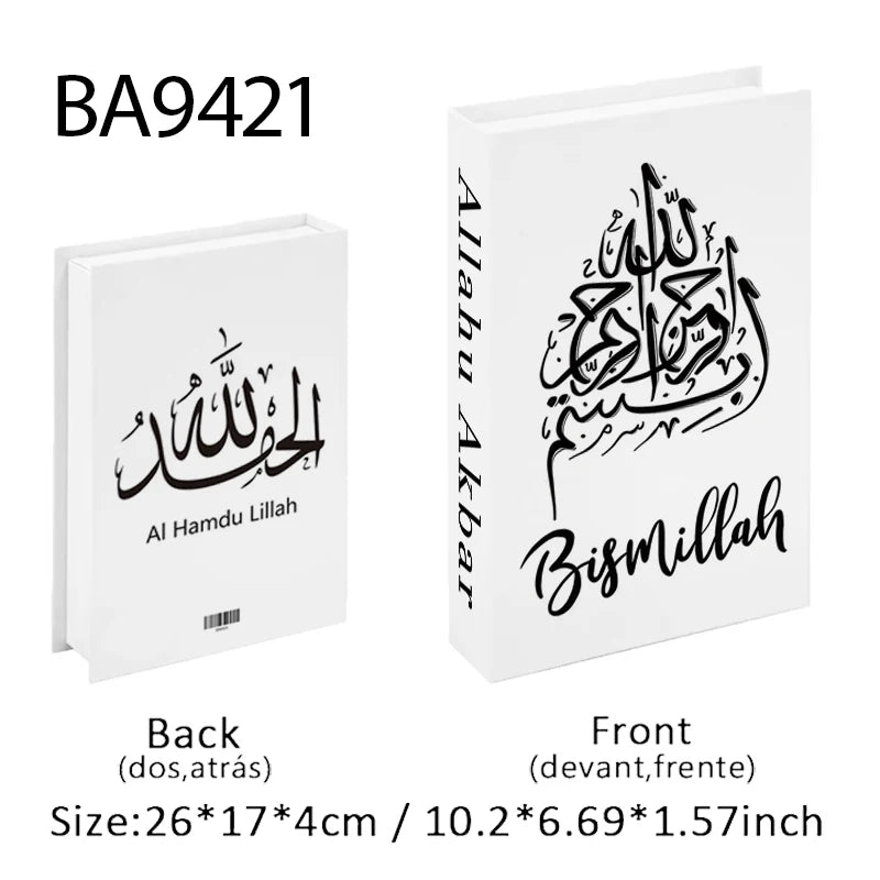 Islam Luxury Fake Book Storage Box Islamic Kaaba Mosque Decorative Books Home Decor Coffee Table Bedroom Interior Decoration
