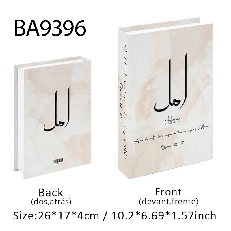 Islam Luxury Fake Book Storage Box Islamic Kaaba Mosque Decorative Books Home Decor Coffee Table Bedroom Interior Decoration