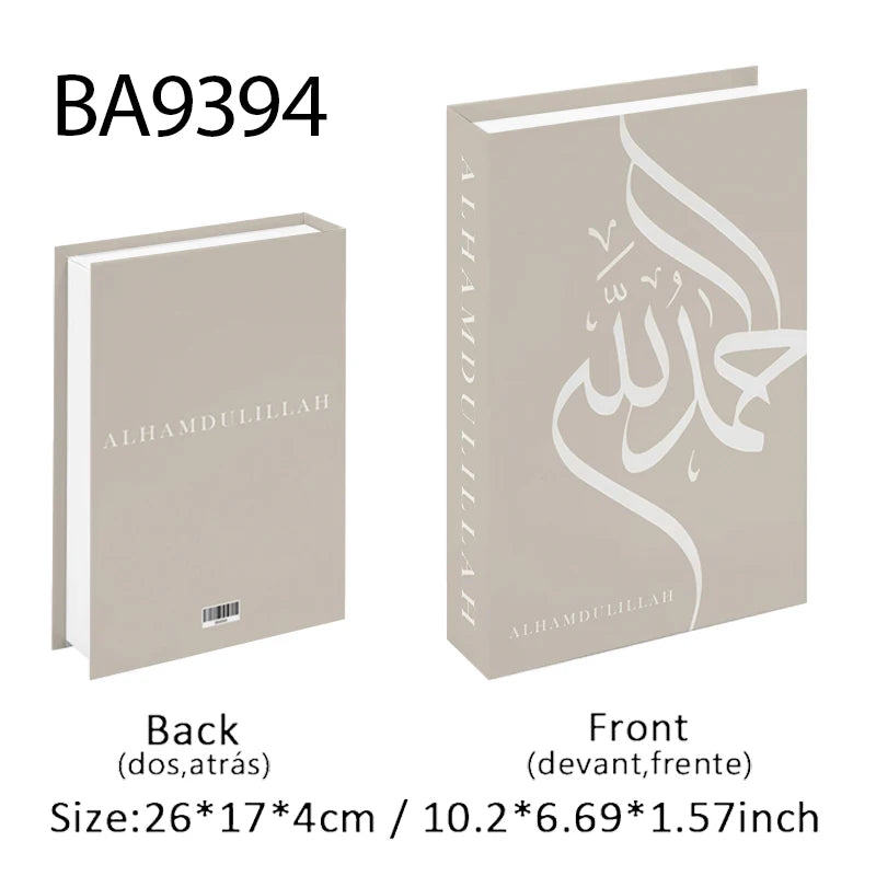 Islam Luxury Fake Book Storage Box Islamic Kaaba Mosque Decorative Books Home Decor Coffee Table Bedroom Interior Decoration