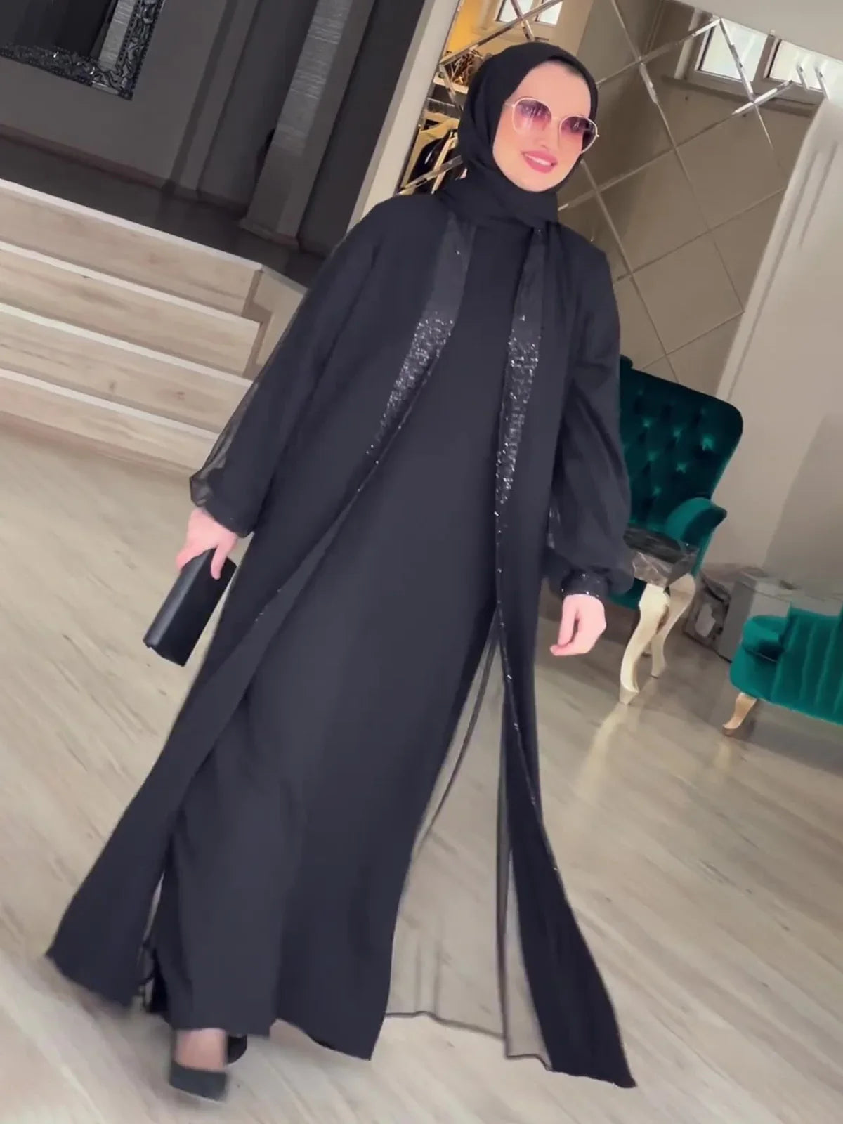 Modest Women Dress Jalabiya Vestidos Long Robe Dubai Kaftan Abayas Cardigan Dresses 2024