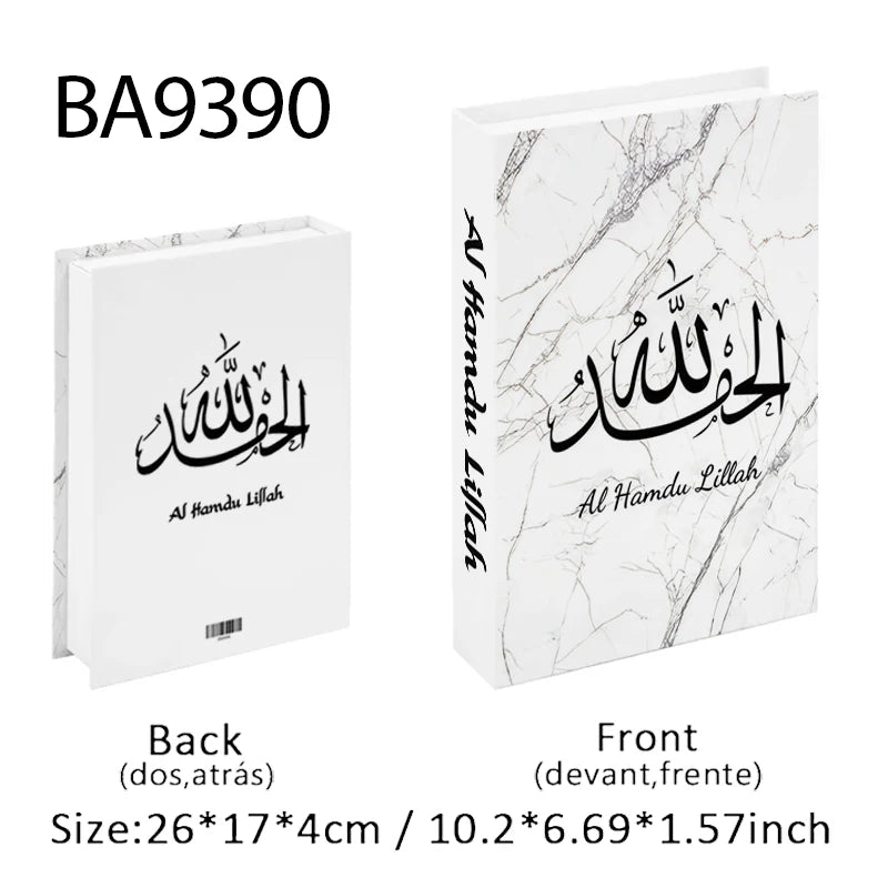 Islam Luxury Fake Book Storage Box Islamic Kaaba Mosque Decorative Books Home Decor Coffee Table Bedroom Interior Decoration