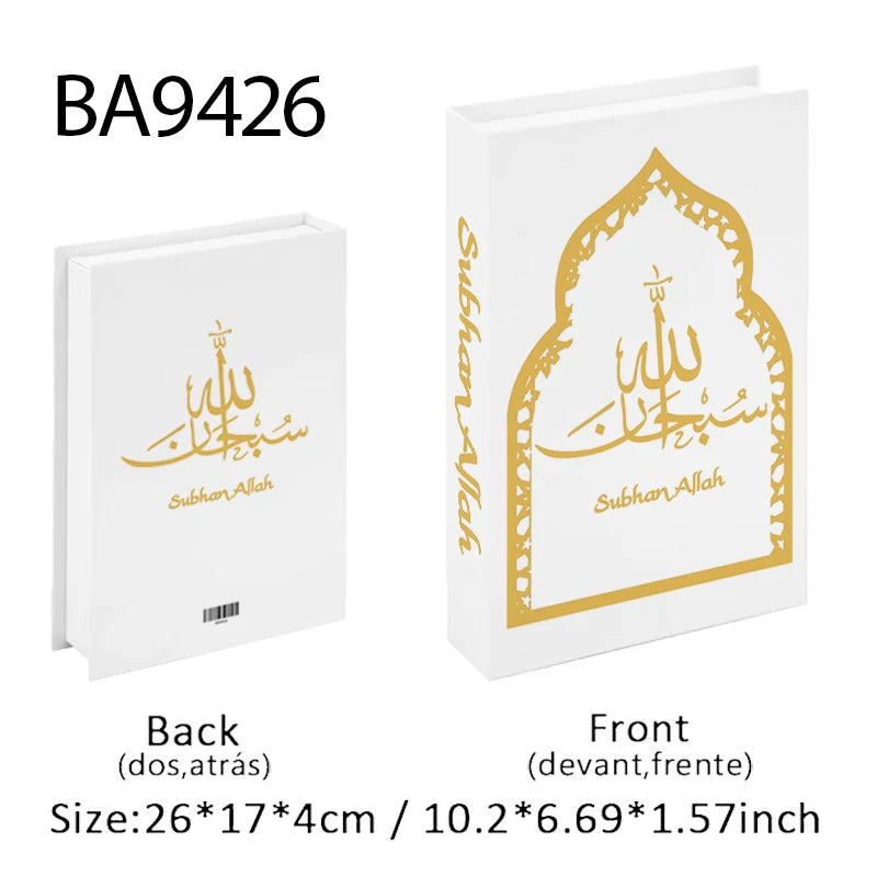 Islam Luxury Fake Book Storage Box Islamic Kaaba Mosque Decorative Books Home Decor Coffee Table Bedroom Interior Decoration
