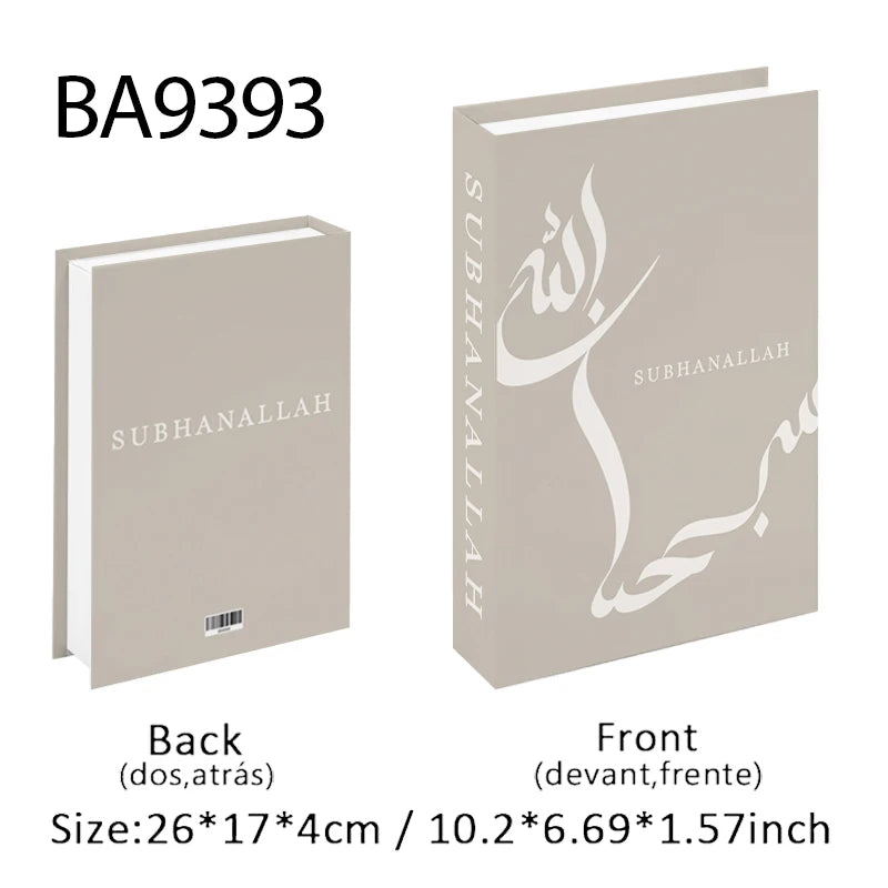 Islam Luxury Fake Book Storage Box Islamic Kaaba Mosque Decorative Books Home Decor Coffee Table Bedroom Interior Decoration