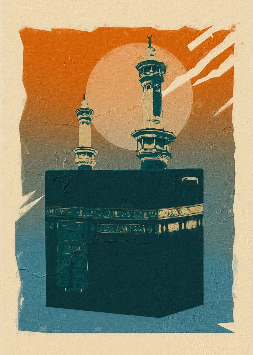Islamic Masjid Mosque Allah Mecca Medina Kaaba Sacred Place Posters Canvas Painting Print Wall Art Pictures Living Room Decor