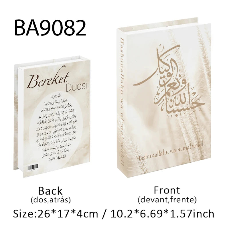Islam Luxury Fake Book Storage Box Islamic Kaaba Mosque Decorative Books Home Decor Coffee Table Bedroom Interior Decoration