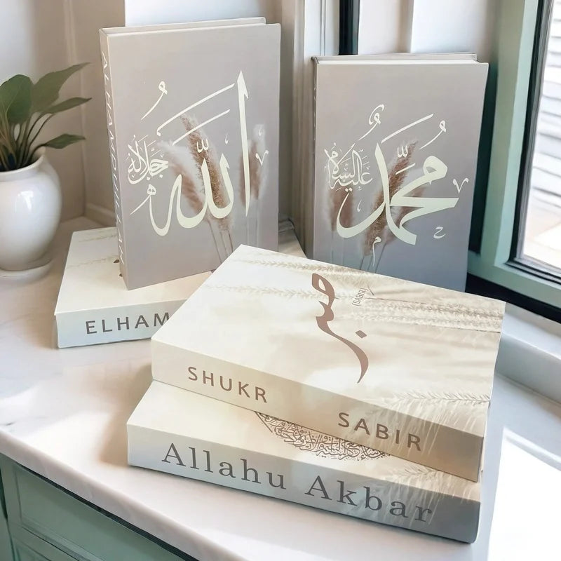 Islam Luxury Fake Book Storage Box Islamic Kaaba Mosque Decorative Books Home Decor Coffee Table Bedroom Interior Decoration