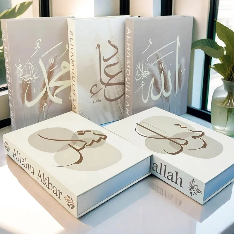 Islam Luxury Fake Book Storage Box Islamic Kaaba Mosque Decorative Books Home Decor Coffee Table Bedroom Interior Decoration