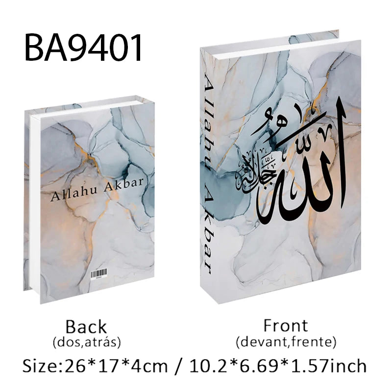 Islam Luxury Fake Book Storage Box Islamic Kaaba Mosque Decorative Books Home Decor Coffee Table Bedroom Interior Decoration