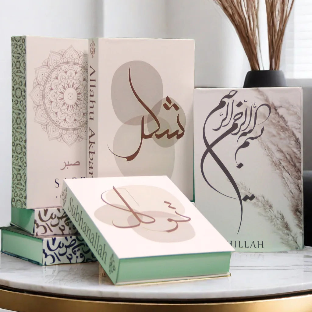 Islam Luxury Fake Book Storage Box Islamic Kaaba Mosque Decorative Books Home Decor Coffee Table Bedroom Interior Decoration