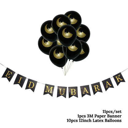 Islam Al Adha Eid Mubarak Banner Bunting Balloons 2022  Kareem Ramadan Decoration For Home Islam Muslim Event Party Supplies