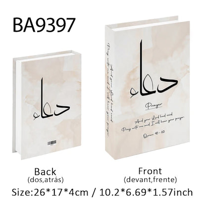 Islam Luxury Fake Book Storage Box Islamic Kaaba Mosque Decorative Books Home Decor Coffee Table Bedroom Interior Decoration