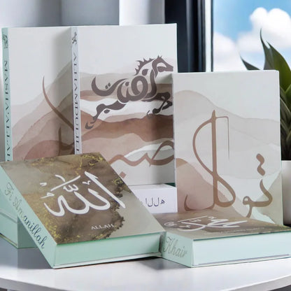 Islam Luxury Fake Book Storage Box Islamic Kaaba Mosque Decorative Books Home Decor Coffee Table Bedroom Interior Decoration