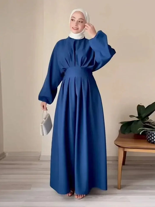 Linen Abaya Dubai  Modest Dress Kaftan Prayer Clothes For Women Kebaya Robe  Femme 2025