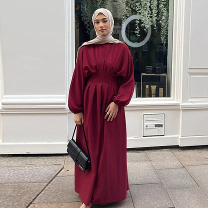 Linen Abaya Dubai  Modest Dress Kaftan Prayer Clothes For Women Kebaya Robe  Femme 2025